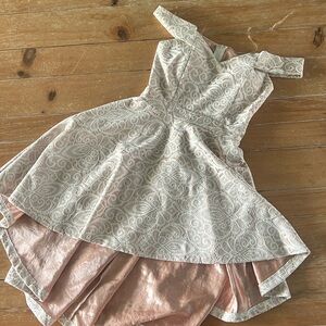 Windsor Ivory and Gold Mini Dress NWT